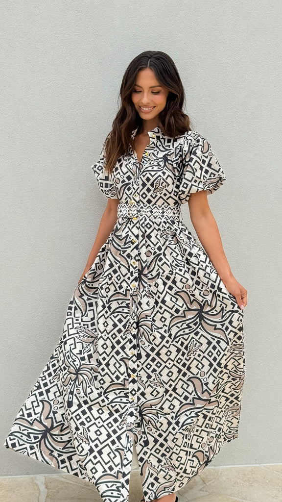 Yalitza Maxi Dress - Siena Print - Billy J