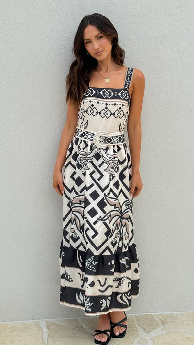 Load image into Gallery viewer, Zabella Maxi Dress - Siena Print - Billy J
