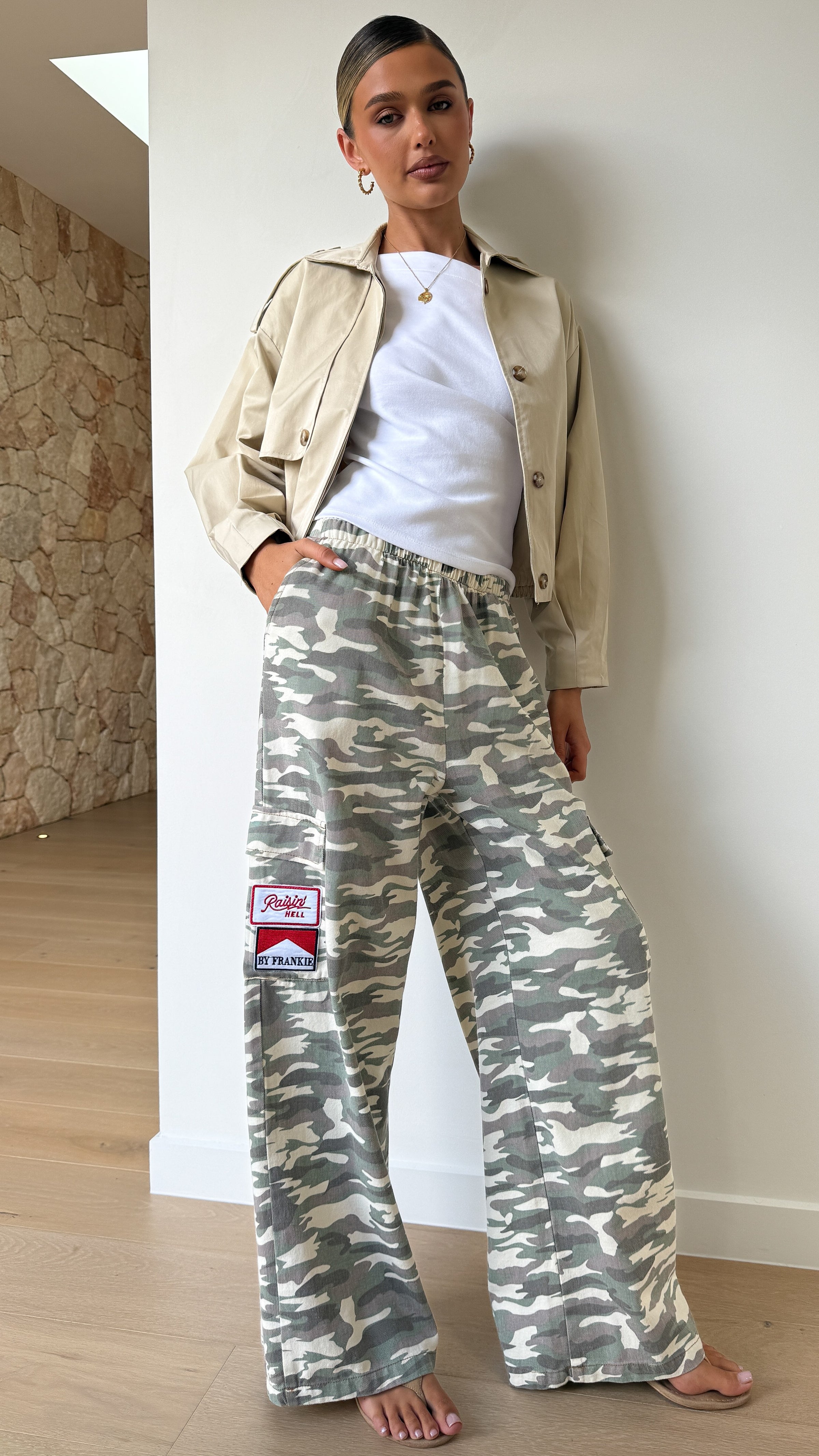 Jazzelle Cargo Pants - Light Camo - Billy J