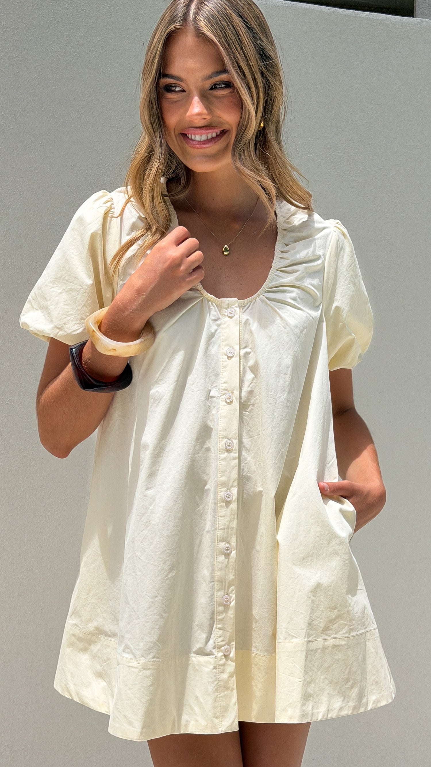 Keeva Mini Dress - Butter - Billy J