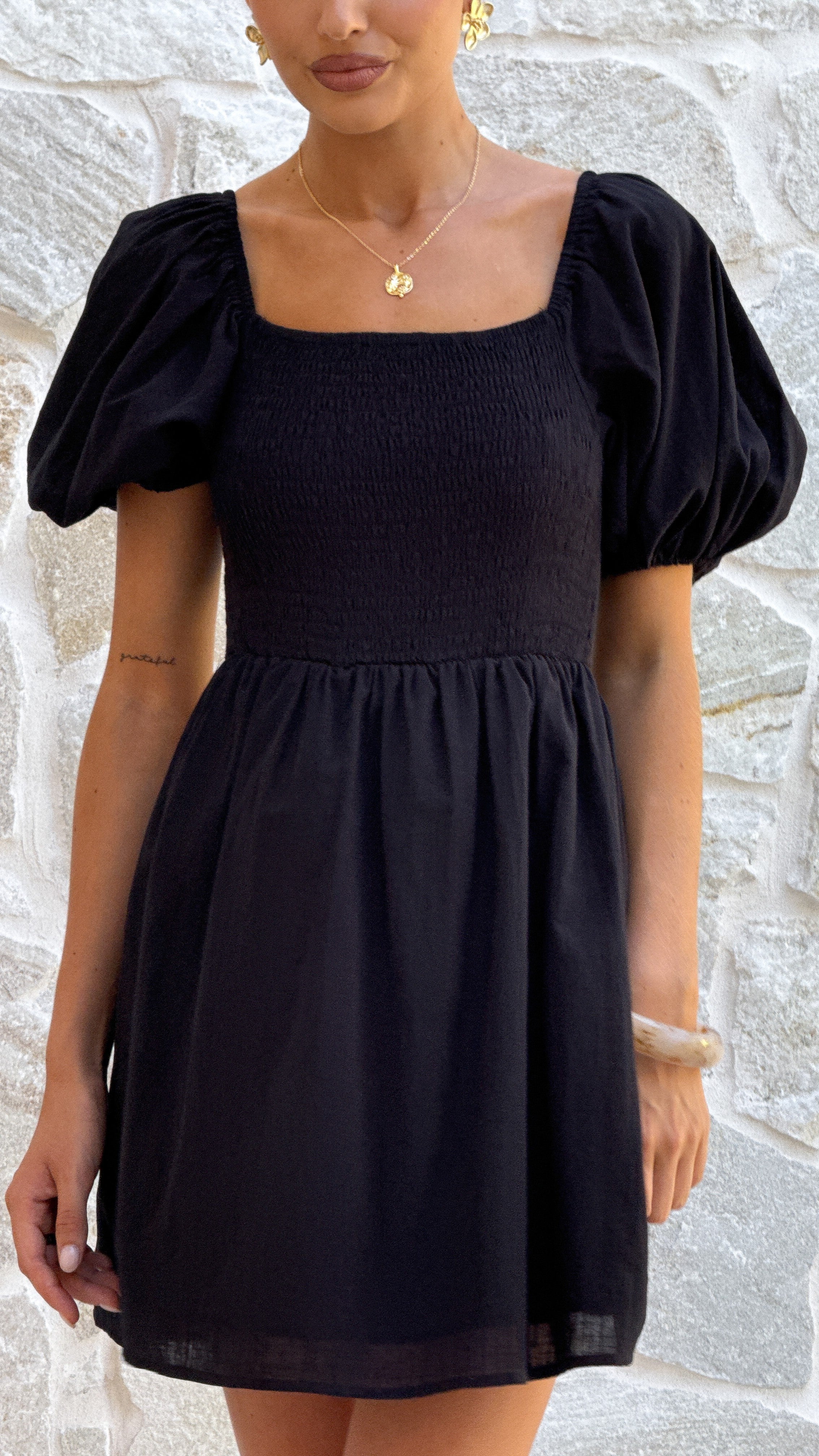 Marissa Mini Dress - Black - Billy J