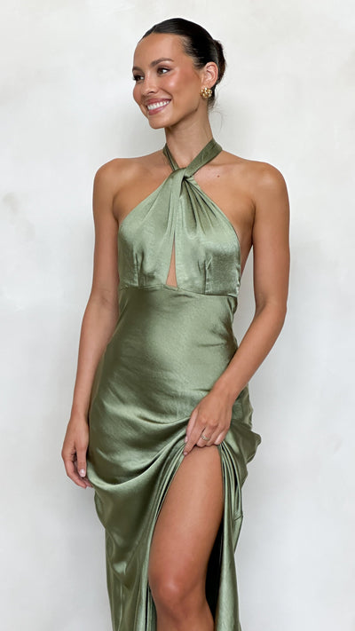 Load image into Gallery viewer, Amalia Maxi Dress - Olive - Billy J
