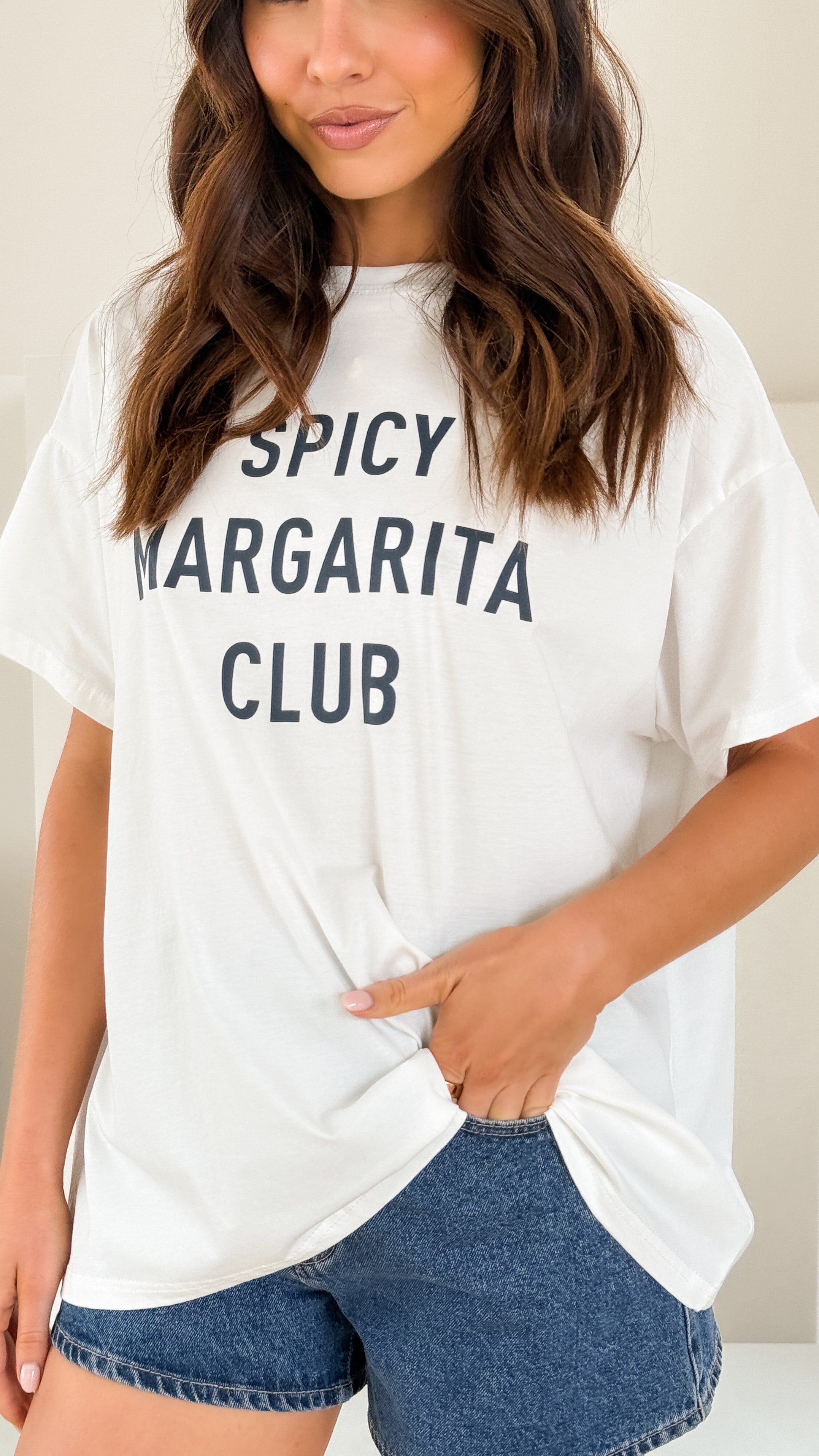 Spicy Margarita Club Tee - White - Billy J