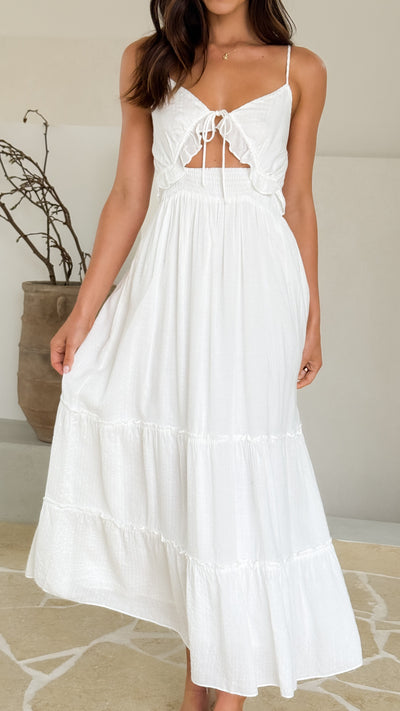 Load image into Gallery viewer, Andrea Maxi Dress - White - Billy J
