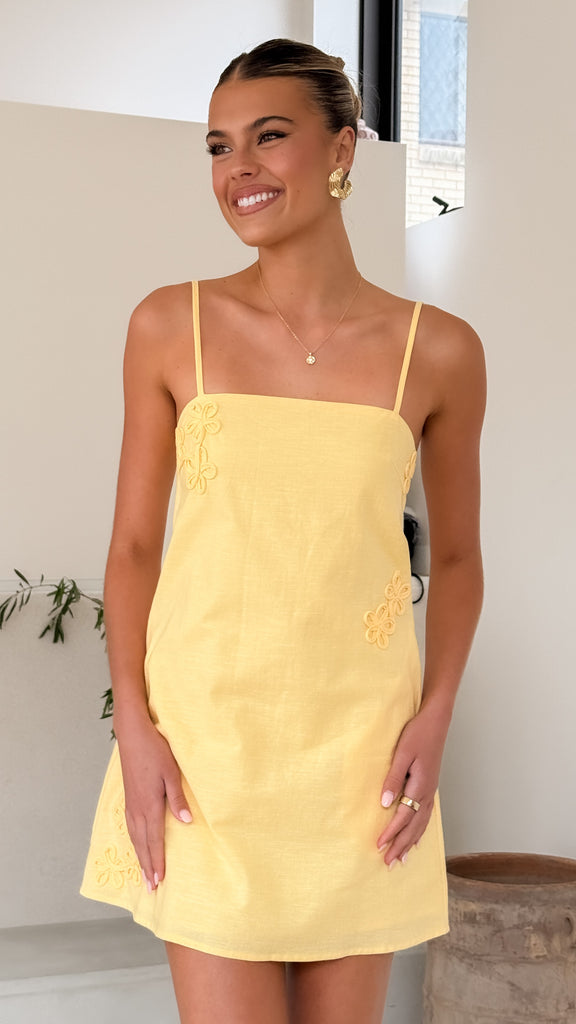 Iris Mini Dress - Pollen - Billy J