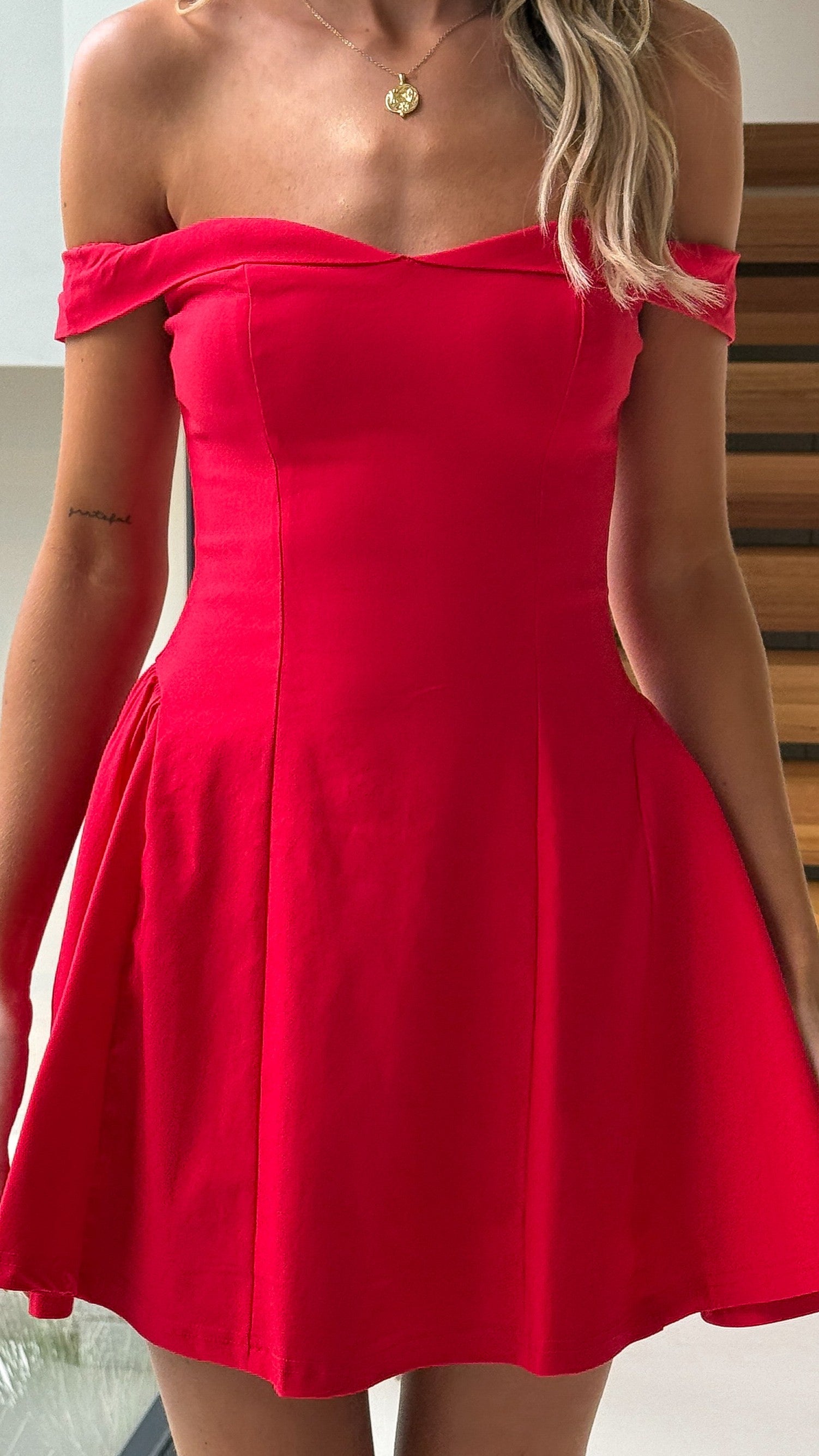 Allie Mini Dress - Red - Billy J