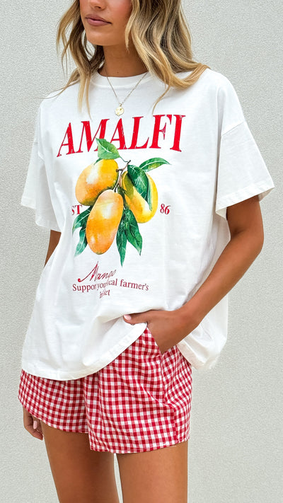 Load image into Gallery viewer, Amalfi Top and Shorts Set - Gingham Mango - Billy J
