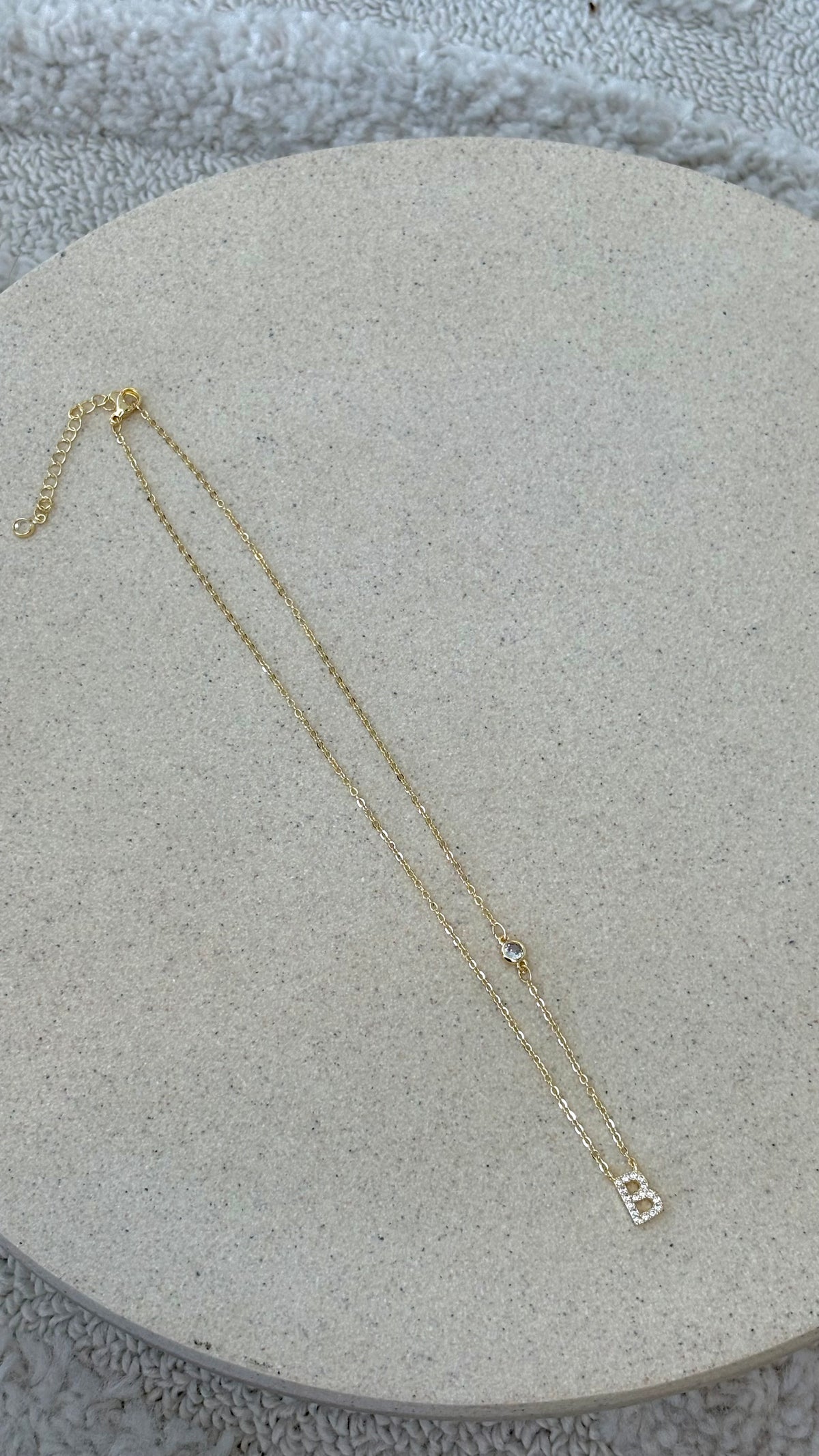 Ivy Initial Letter Necklace - B
