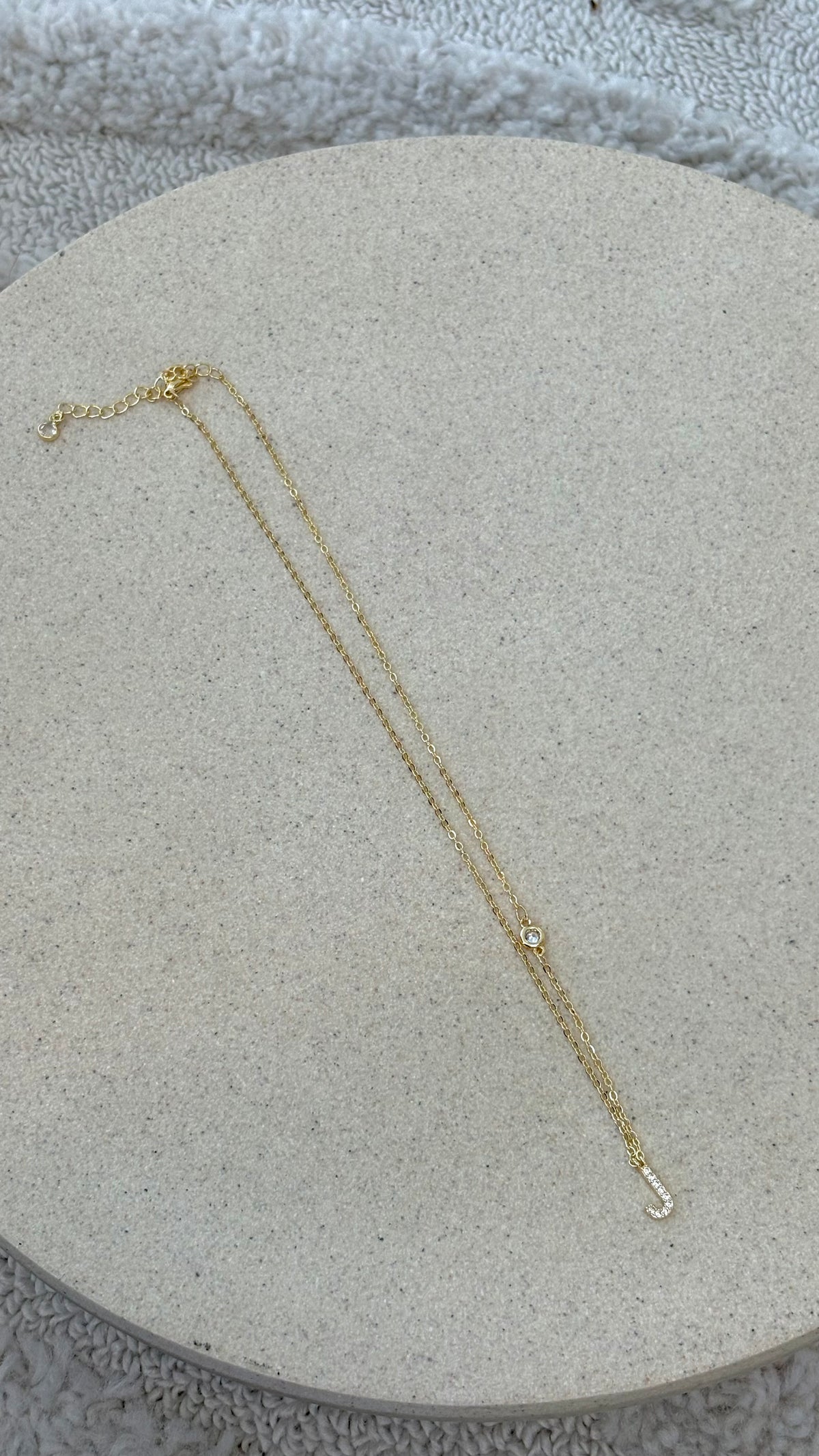 Ivy Initial Letter Necklace - J