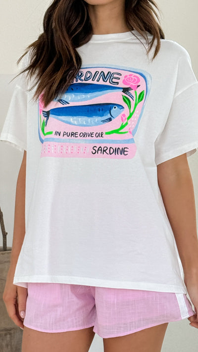 Load image into Gallery viewer, Sardines Shirt and Shorts Set - Pink - Billy J
