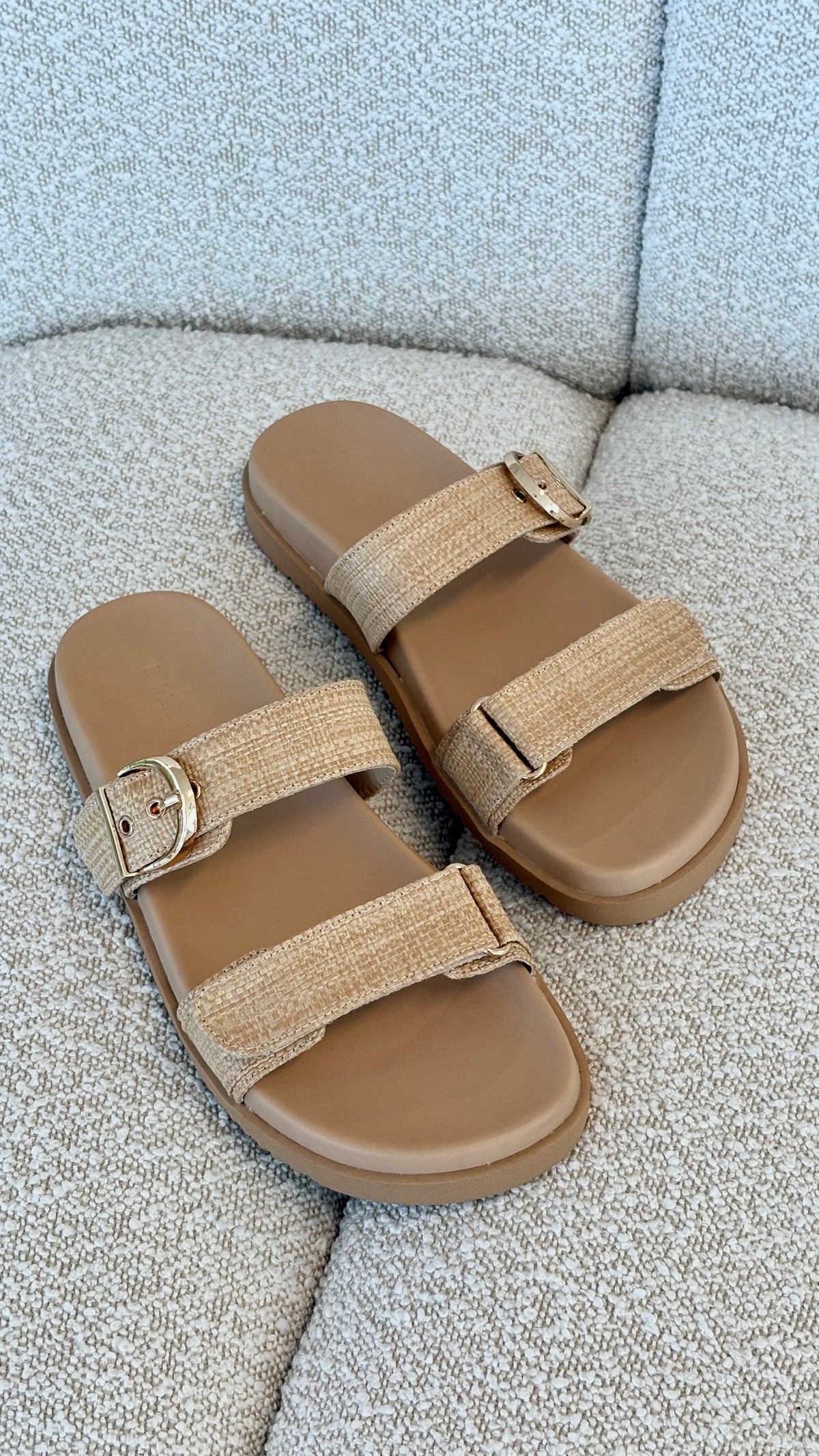 Aggie Slide - Natural Raffia - Billy J
