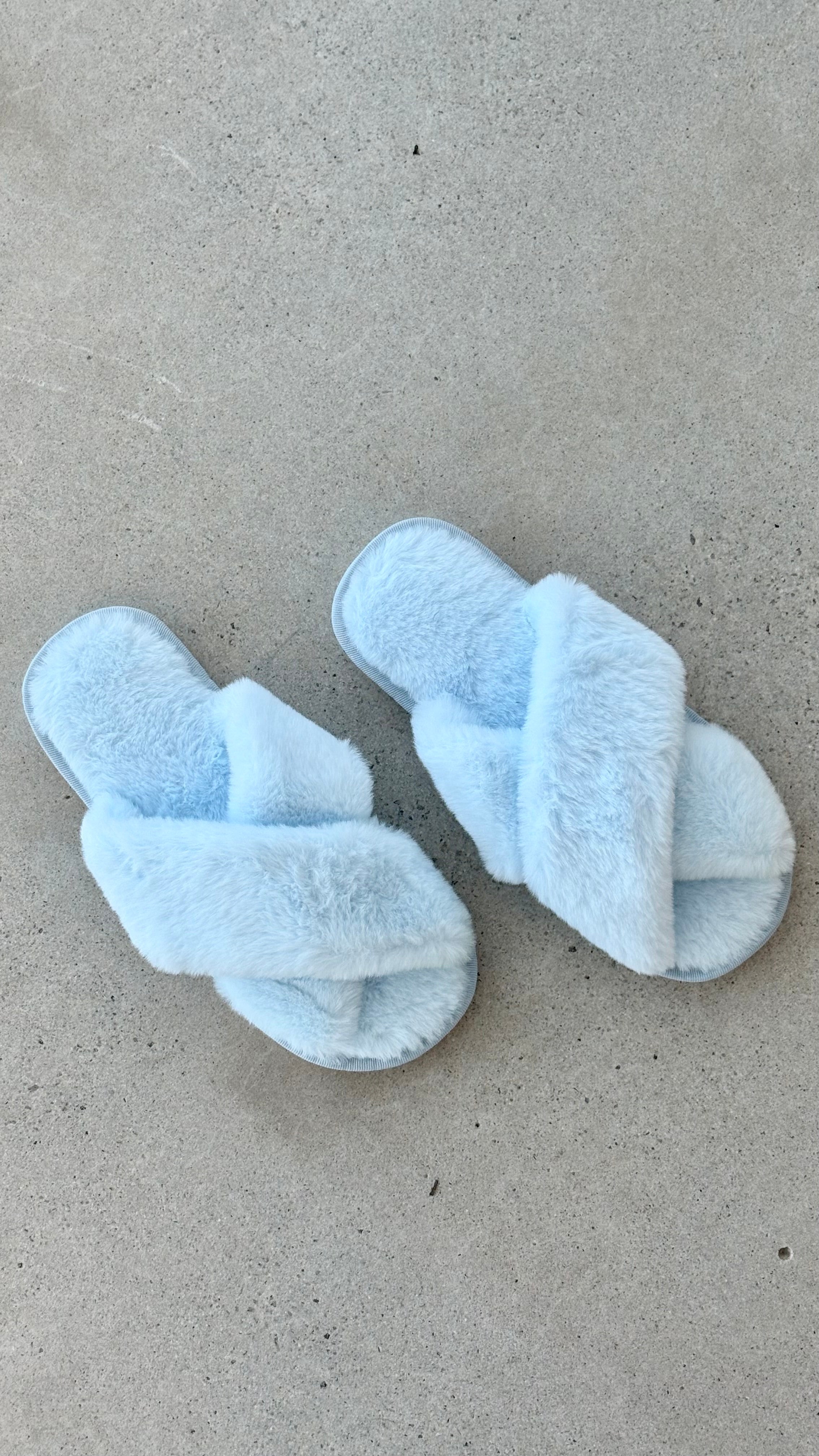 Jessica Fluffy Slippers - Baby Blue - Billy J