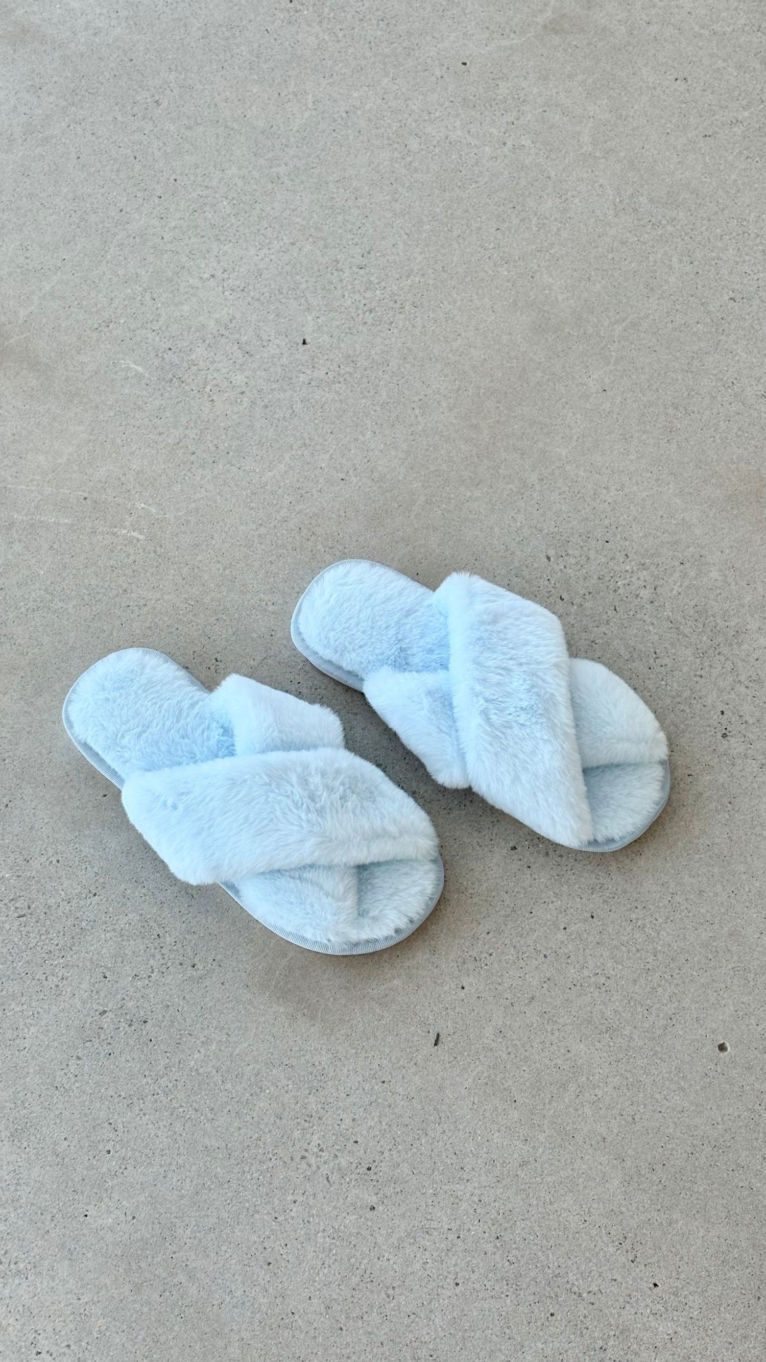 Jessica Fluffy Slippers - Baby Blue - Billy J