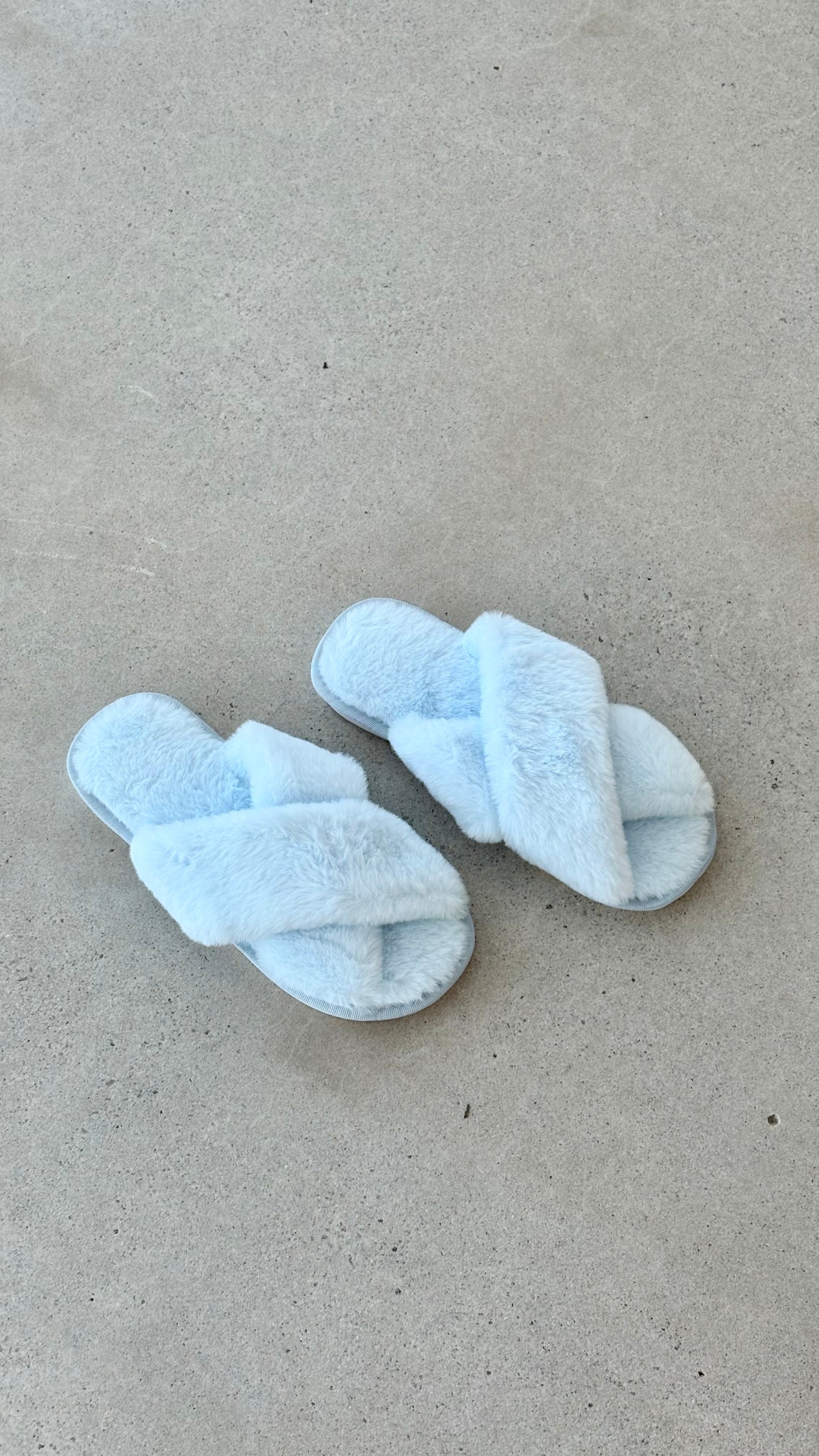 Jessica Fluffy Slippers - Baby Blue - Billy J