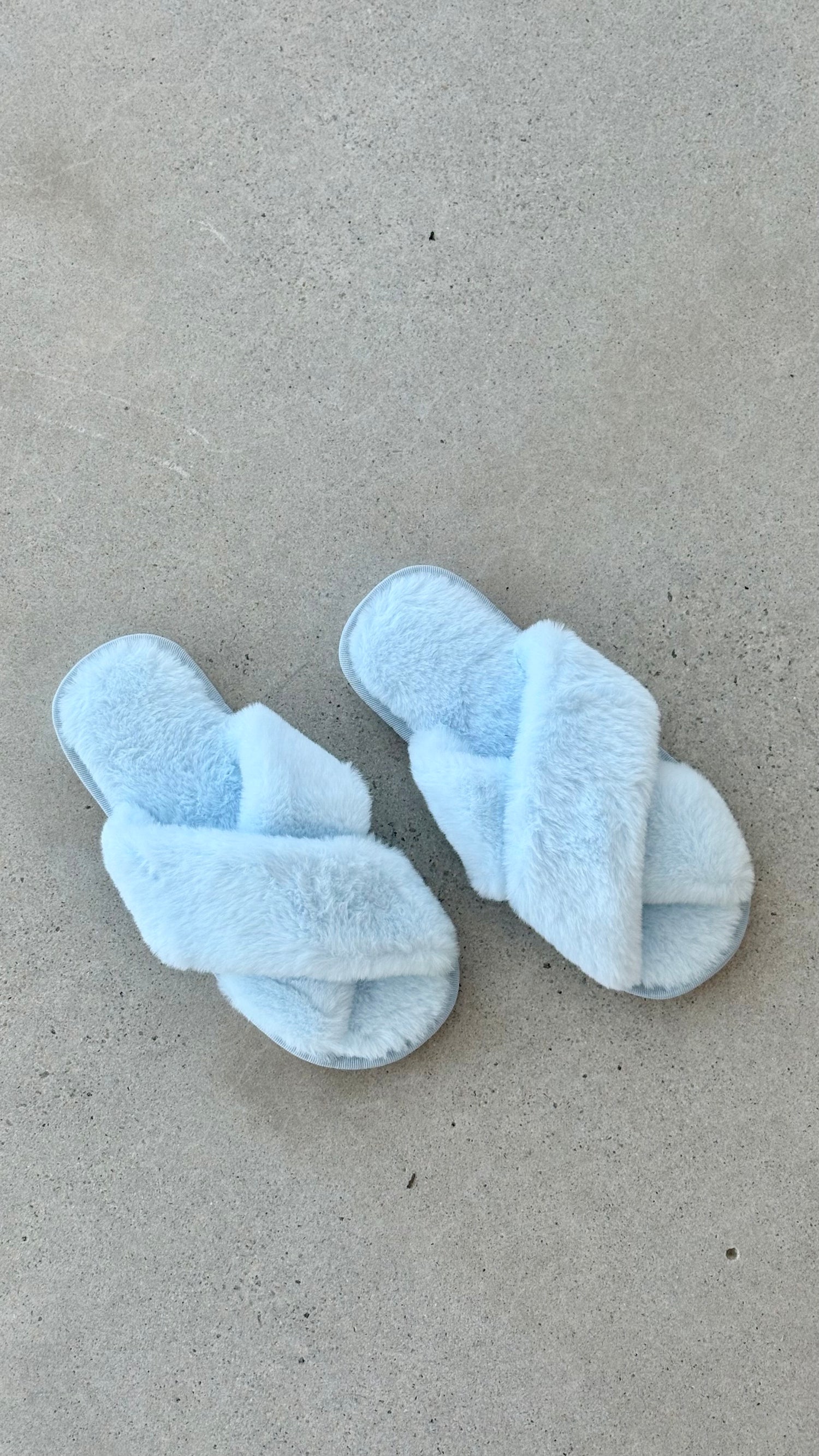 Jessica Fluffy Slippers - Baby Blue - Billy J