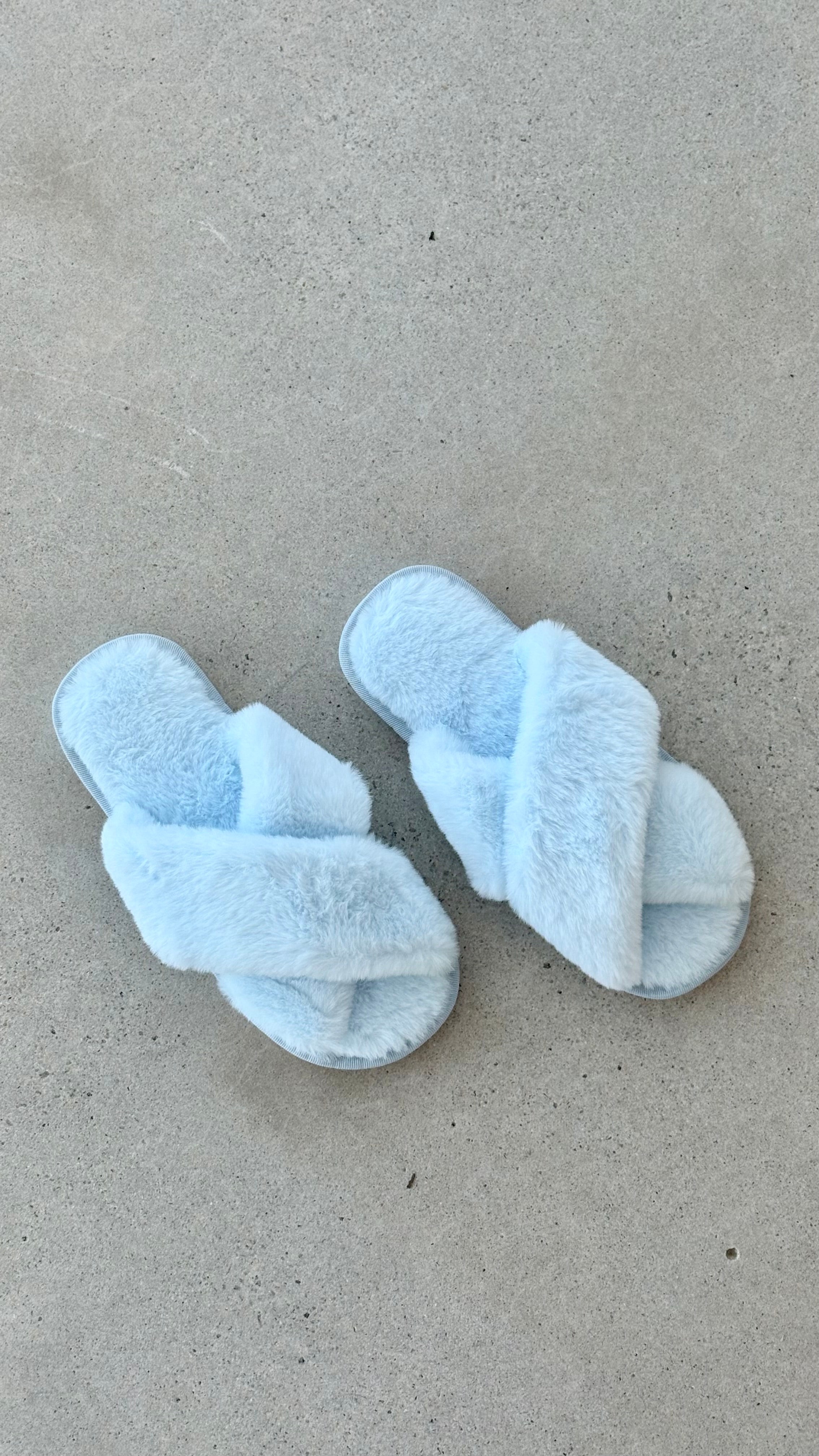 Jessica Fluffy Slippers - Baby Blue - Billy J