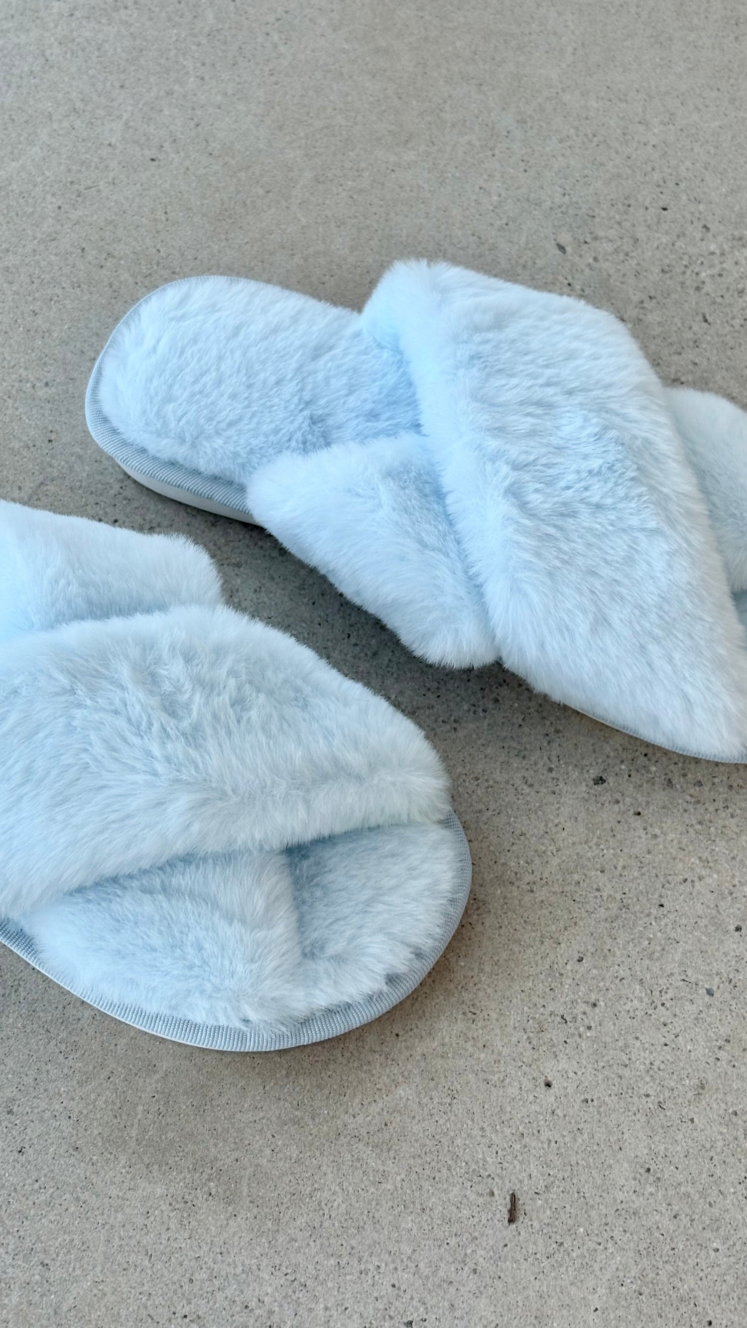 Jessica Fluffy Slippers - Baby Blue - Billy J