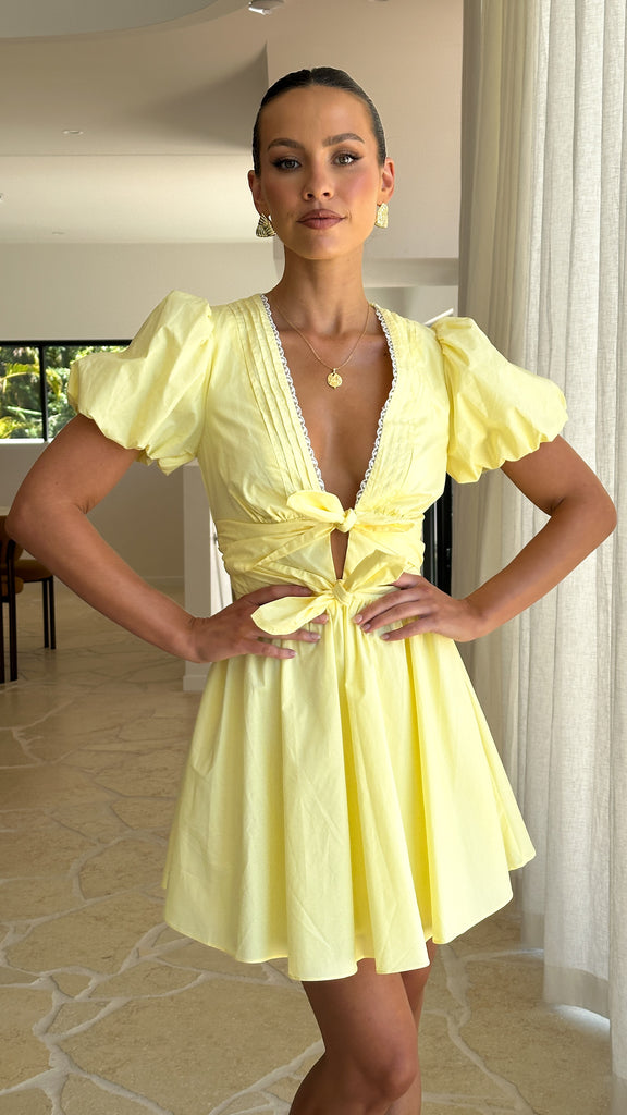 Kaloni Mini Dress - Yellow - Billy J