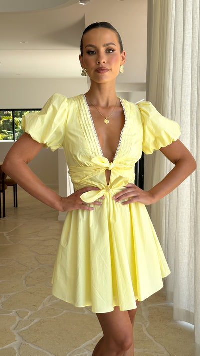 Load image into Gallery viewer, Kaloni Mini Dress - Yellow - Billy J
