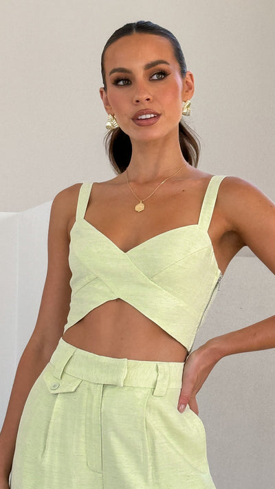 Load image into Gallery viewer, Toni Crop Top - Lime - Billy J
