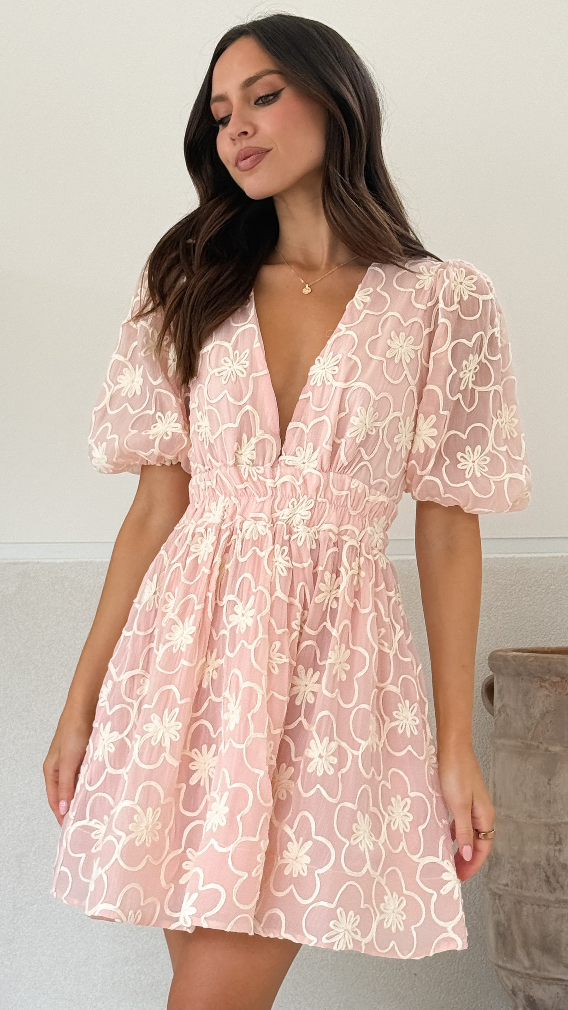 Erin Mini Dress - Blush - Billy J