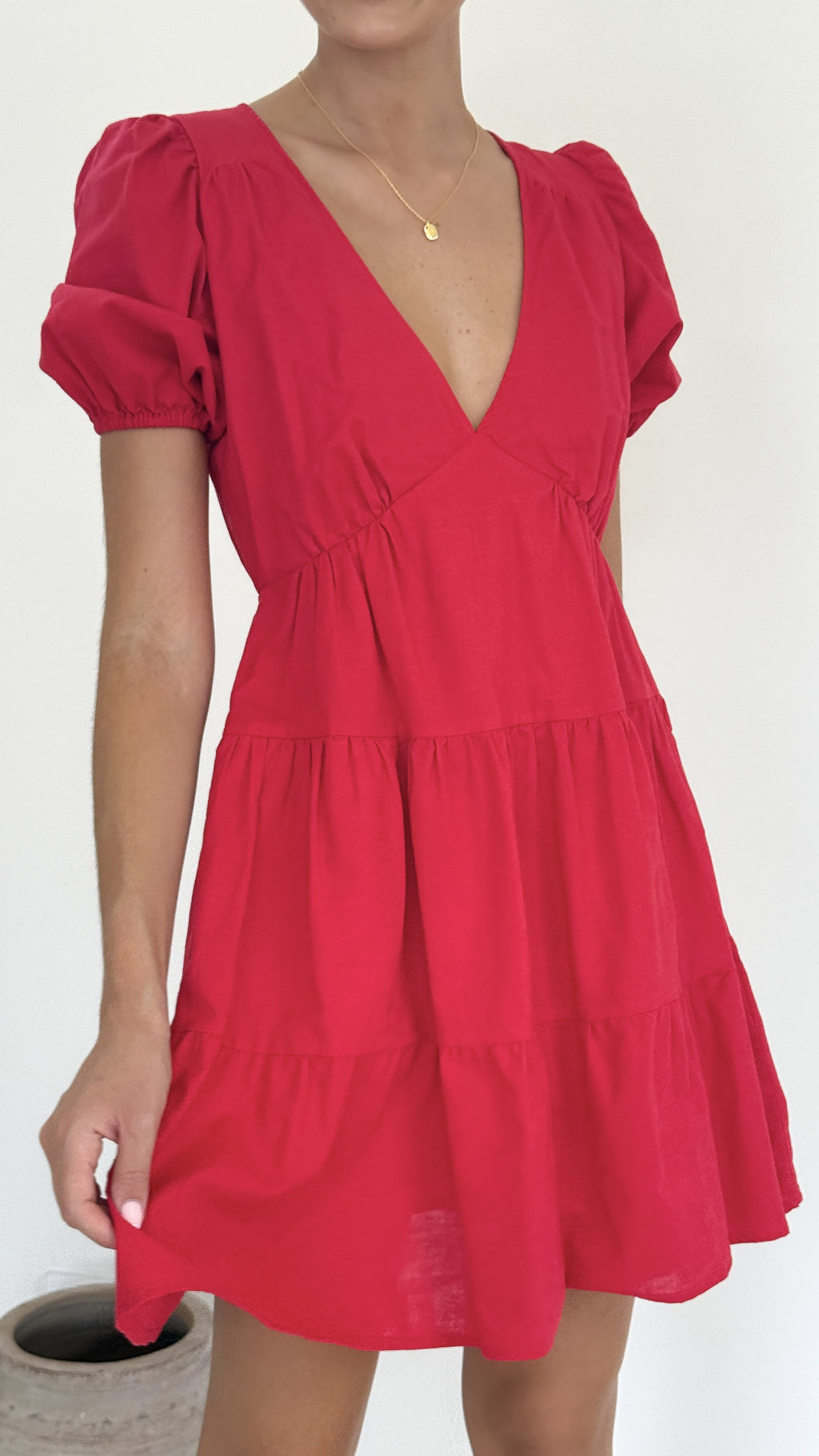 Billie Mini Dress - Red - Billy J