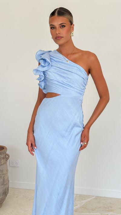 Load image into Gallery viewer, Amina Maxi Dress - Blue - Billy J
