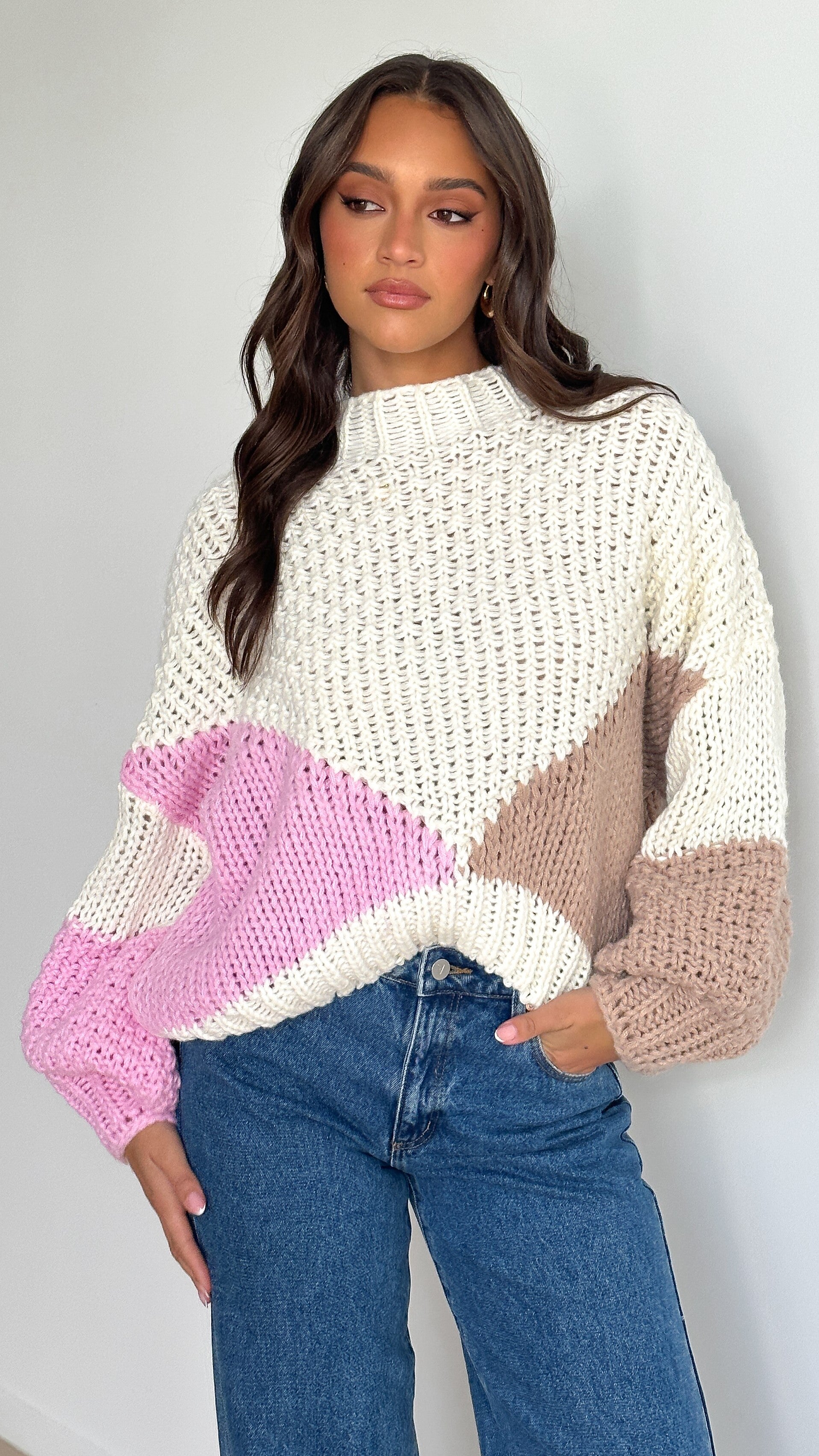 Nila Jumper - Pink Multi - Billy J