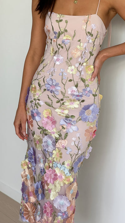 Load image into Gallery viewer, Marigold Maxi Dress - Pink Floral - Billy J
