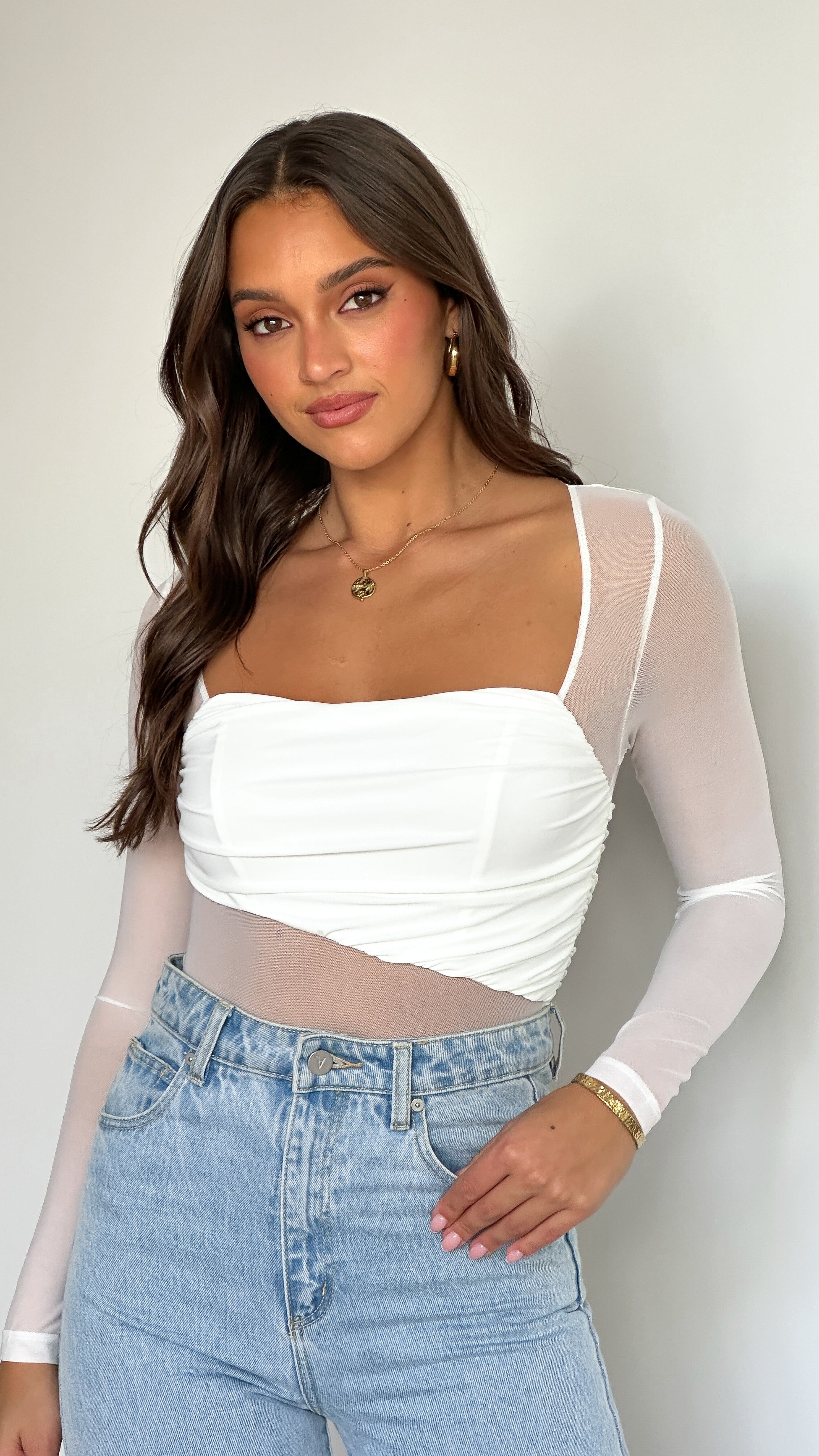 Nila Bodysuit - White - Billy J