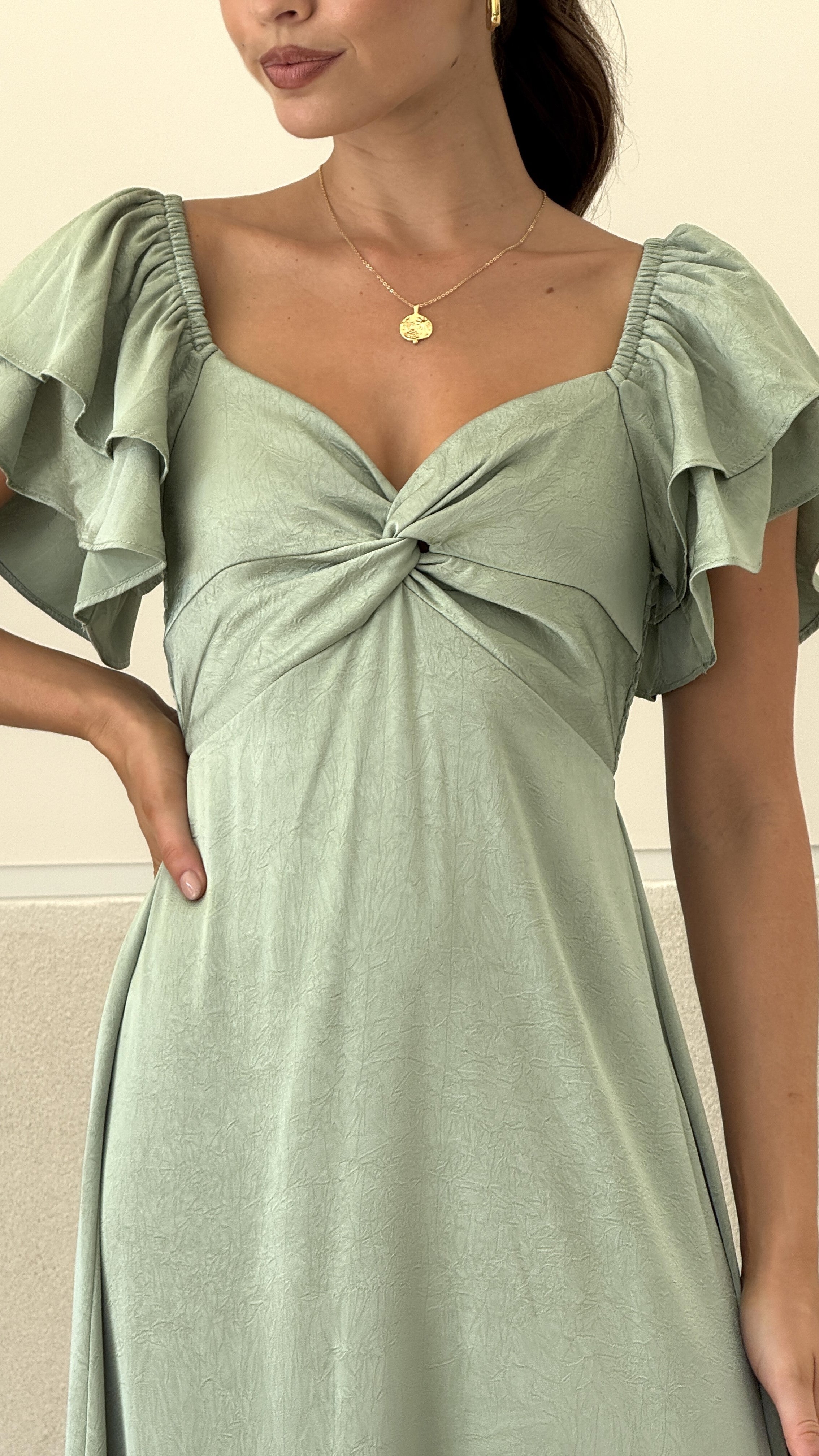 Averianna Maxi Dress - Sage - Billy J