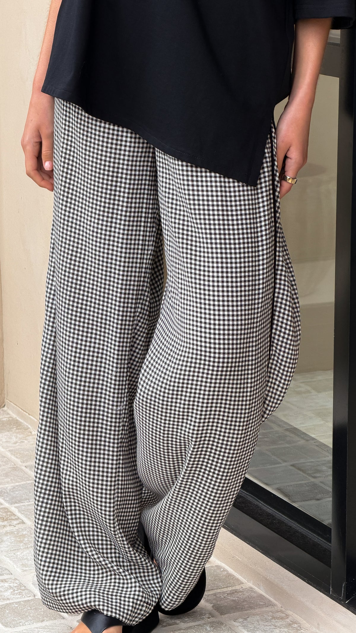 Zoelle Pants - Black Gingham - Billy J