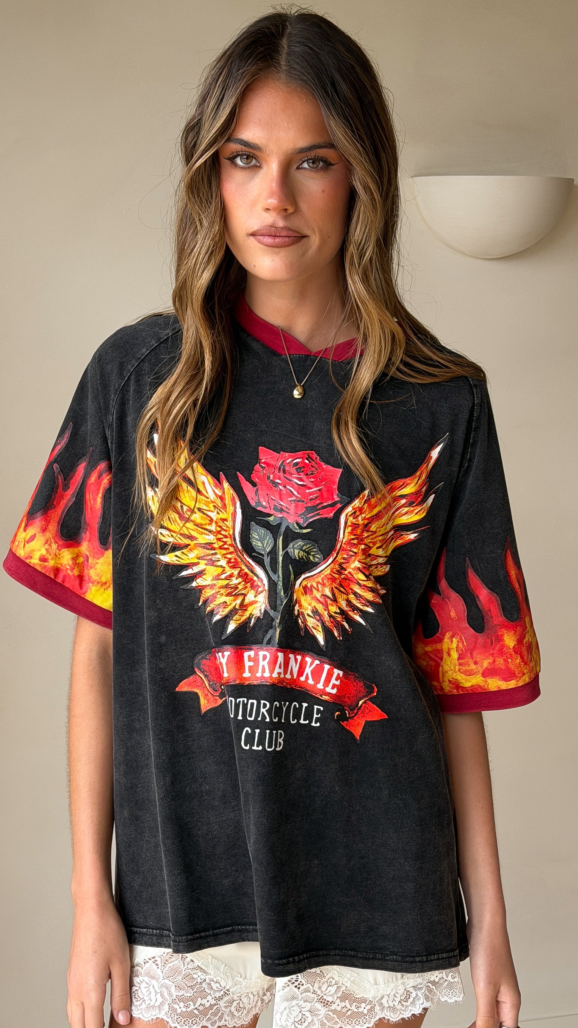 Mayhem Oversized T-Shirt - Black/Red - Billy J