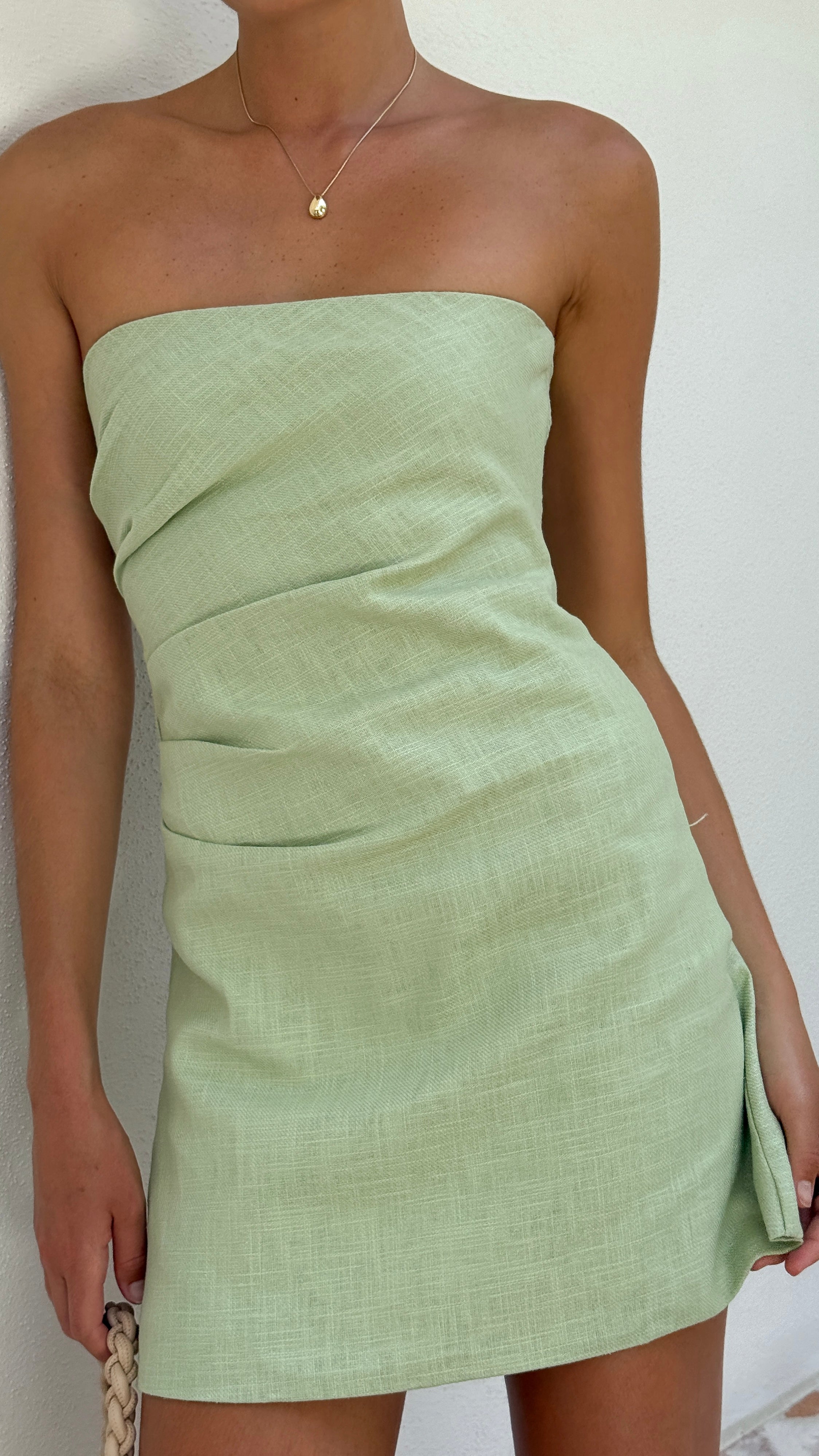 Dana Strapless Mini Dress - Mint - Billy J