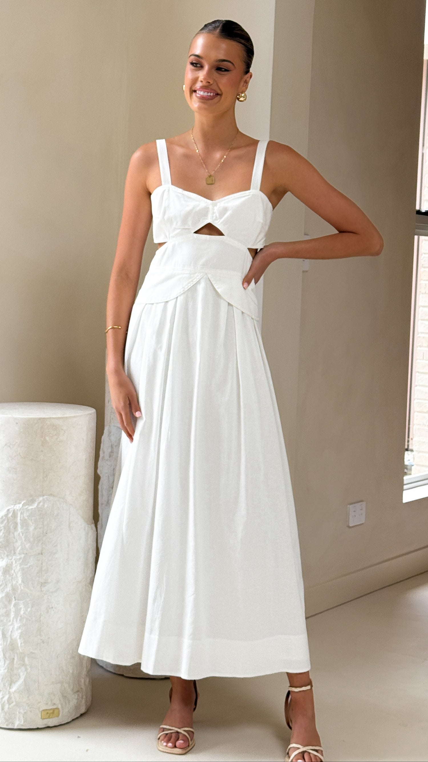 Harleigh Maxi Dress - White - Billy J