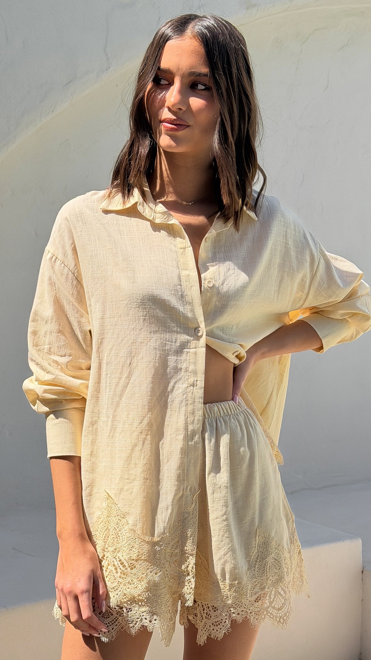 Aria Top and Shorts Set - Butter - Billy J