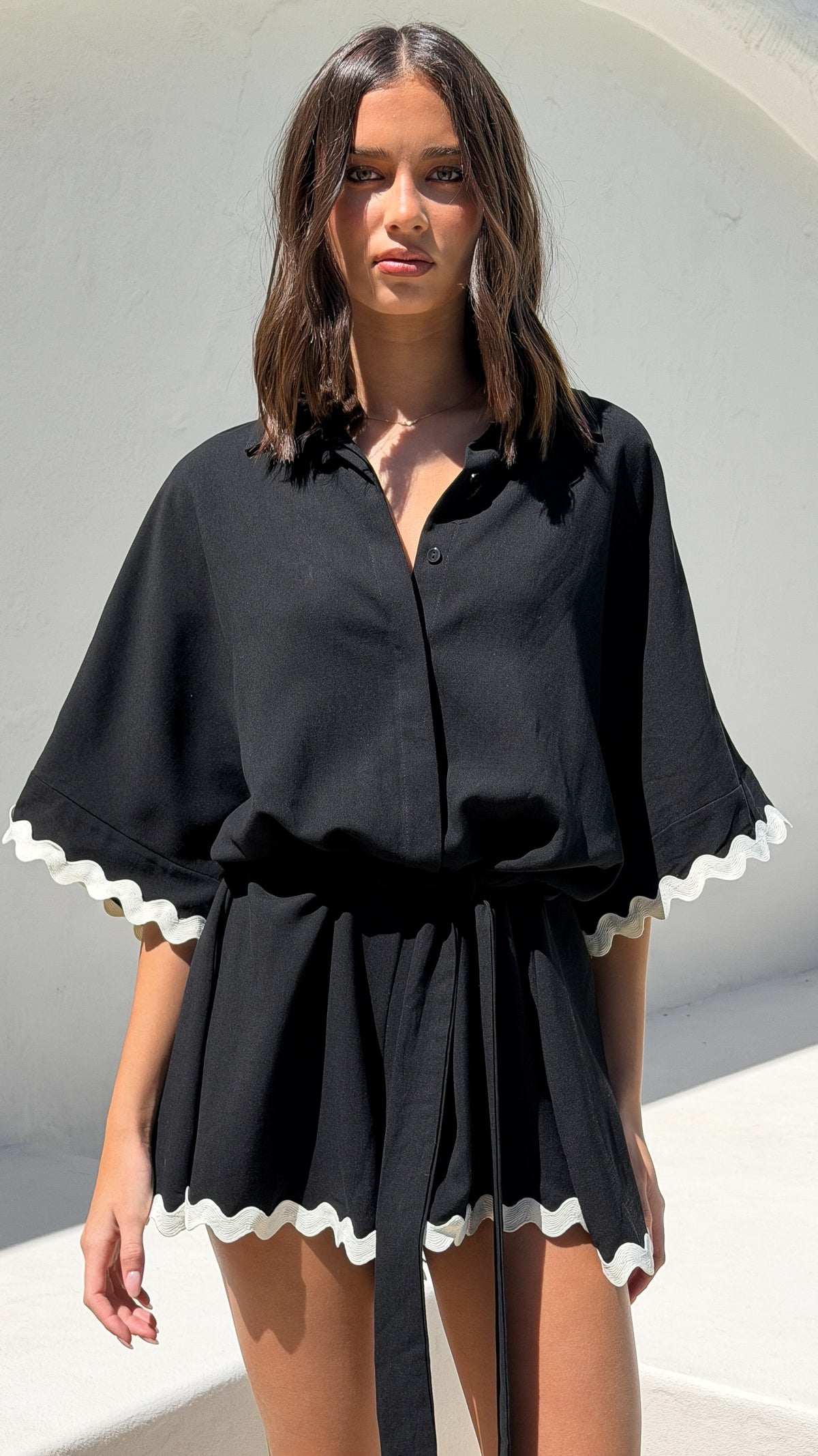 Tylah Playsuit - Black/White - Billy J