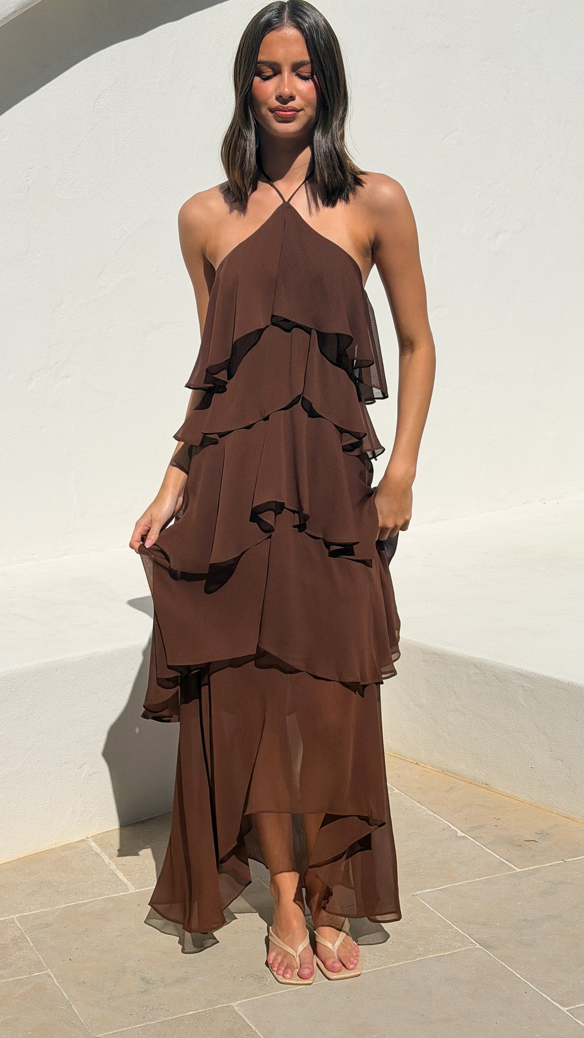 Soho Maxi Dress - Chocolate - Billy J
