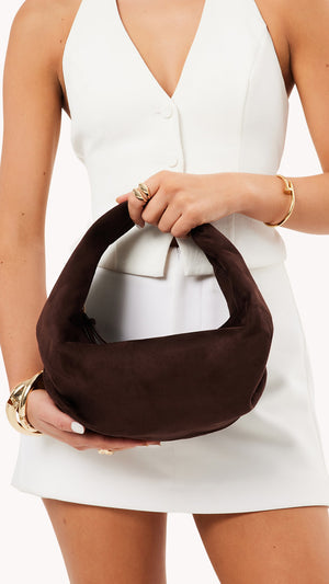 Renee Shoulder Bag - Chocolate Suede - Billy J