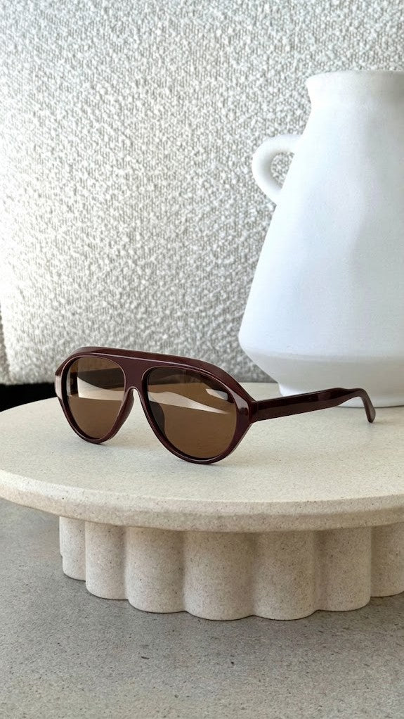 Zaeli Sunglasses - Wine/Brown - Billy J
