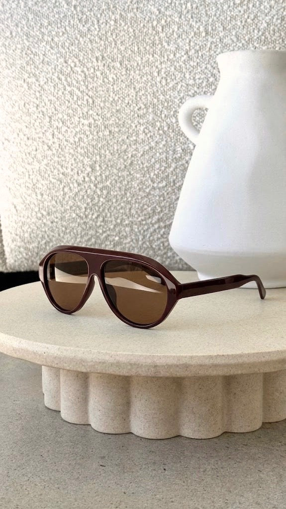Zaeli Sunglasses - Wine/Brown - Billy J