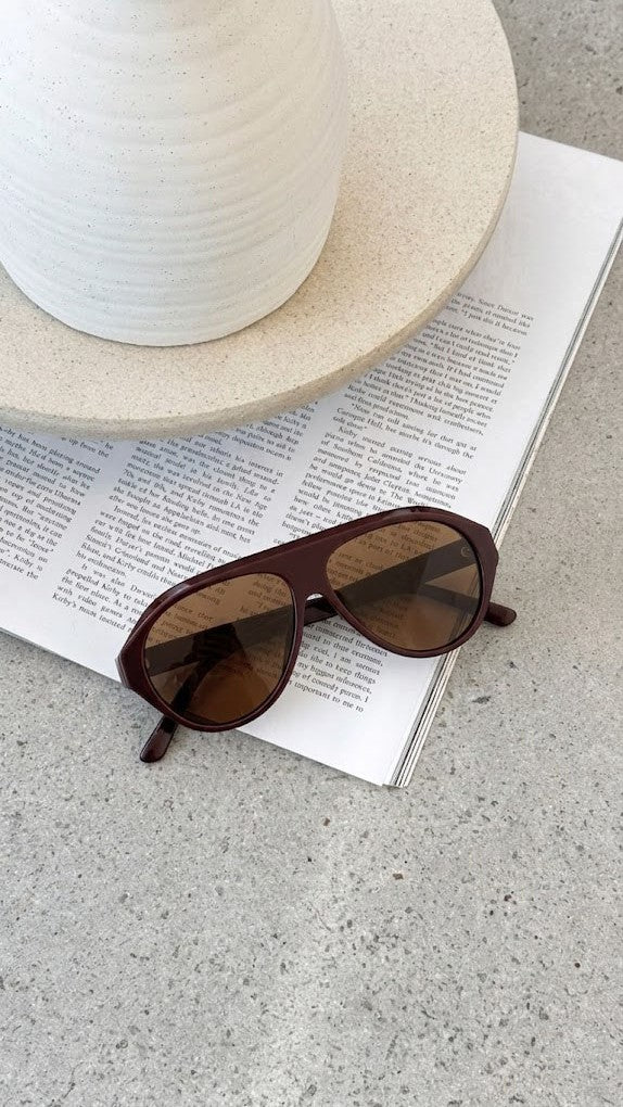 Zaeli Sunglasses - Wine/Brown - Billy J