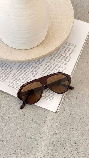 Zaeli Sunglasses - Wine/Brown - Billy J