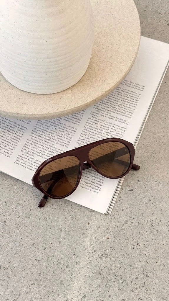 Zaeli Sunglasses - Wine/Brown - Billy J