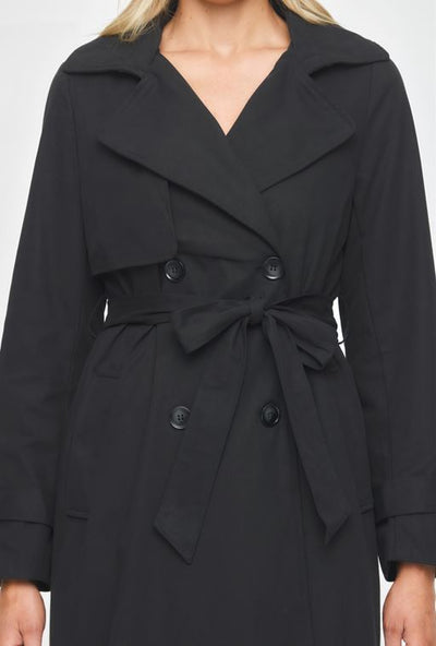 Load image into Gallery viewer, Byron Trench Coat - Black
