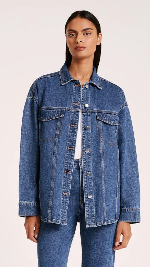 Organic Denim Jacket - Vintage Blue