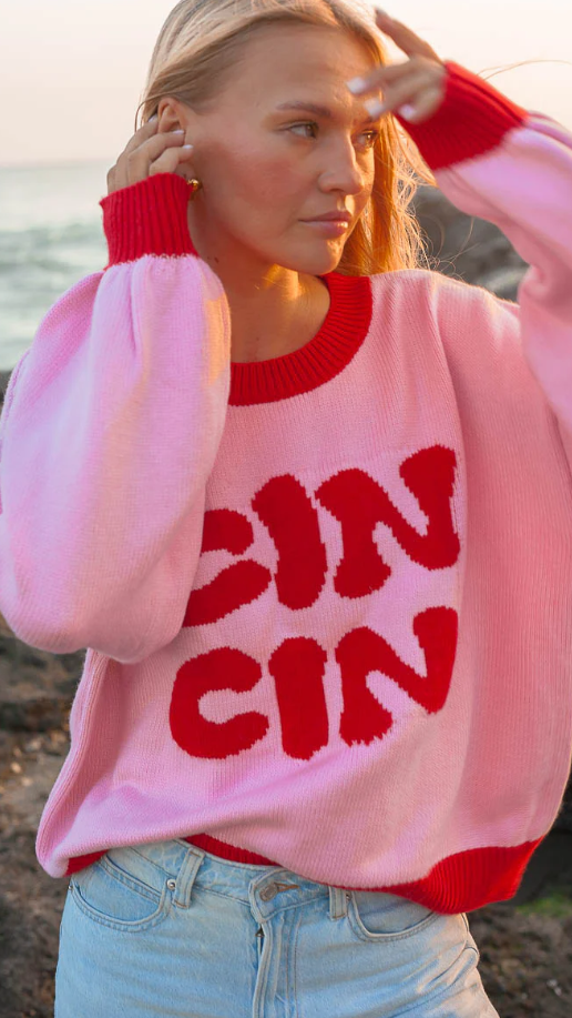 Cin Cin Sweater - Pink / Red - Billy J