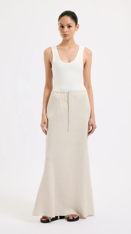 Amani Linen Skirt - Natural - Billy J