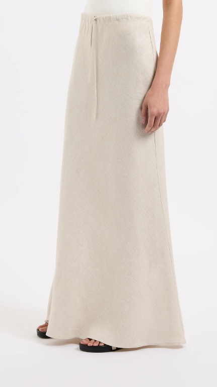 Amani Linen Skirt - Natural - Billy J