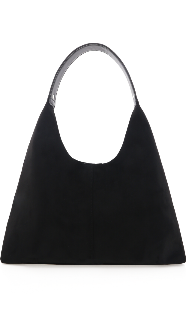 Tammy Shoulder Bag - Black Suede - Billy J